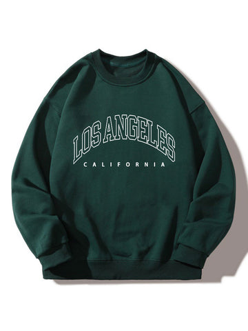 Los Angeles Print Crew Neck Relaxed Sweatshirt